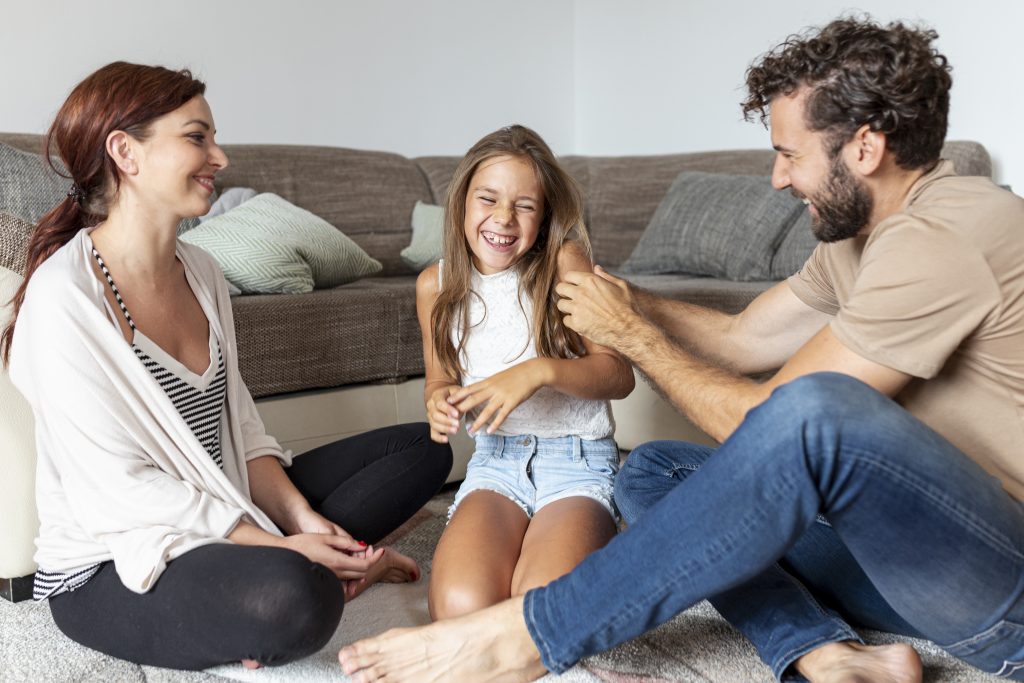 lovely family playing together